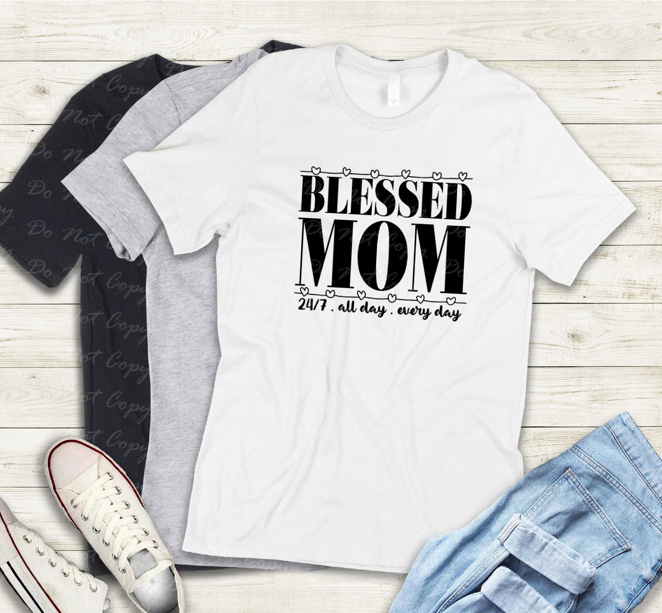 05-89 Black - Blessed Mom tee