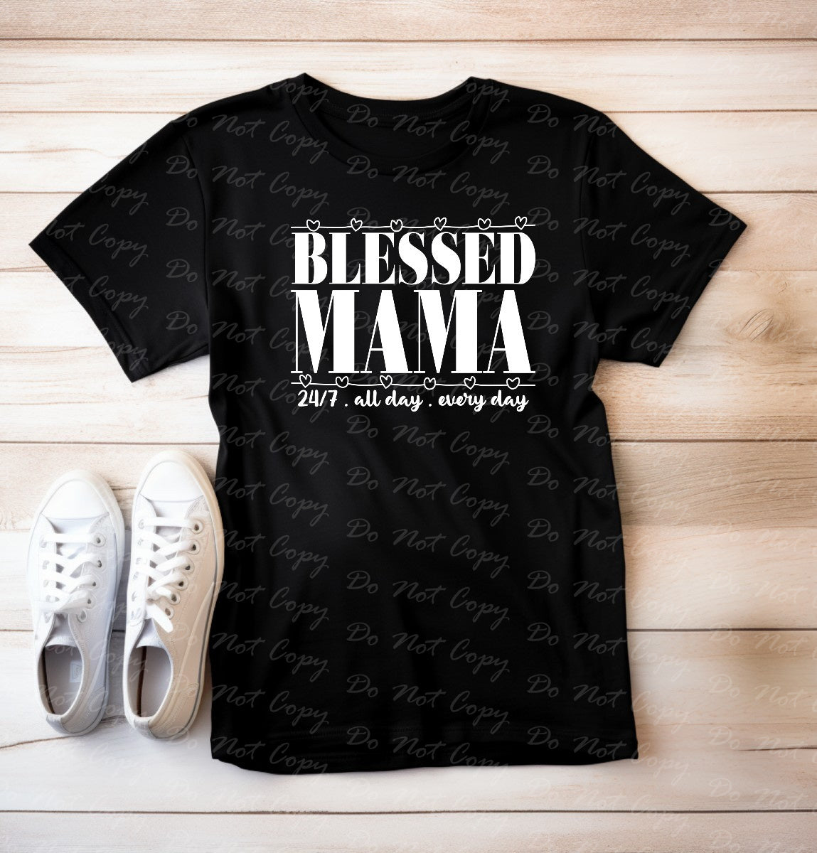05-90 White - Blessed Mama tee