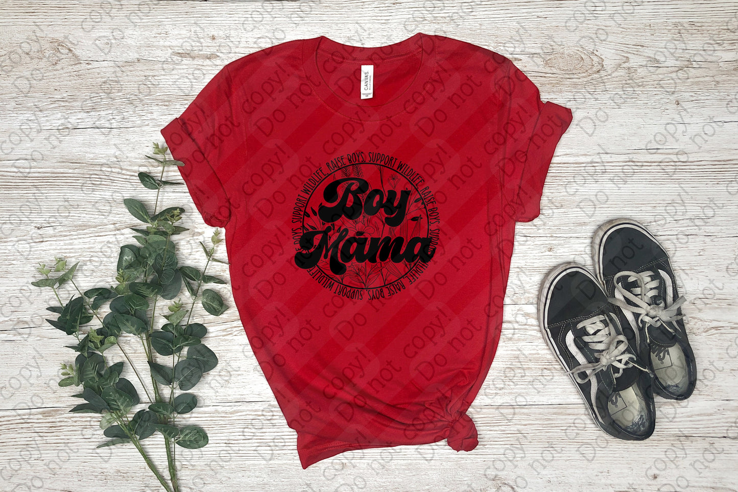05-95 Boy Mama Floral Circle tee