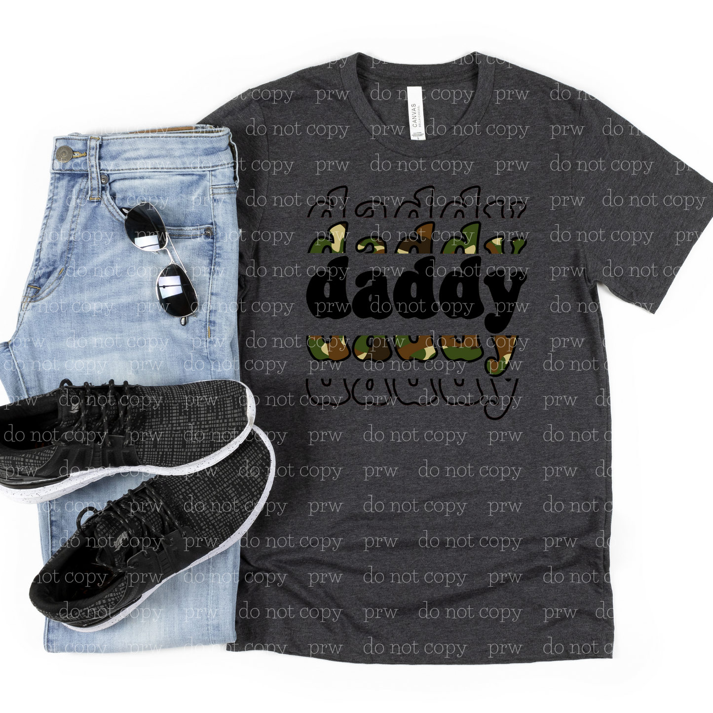 06-02 Daddy Camo Stack Completed Tee