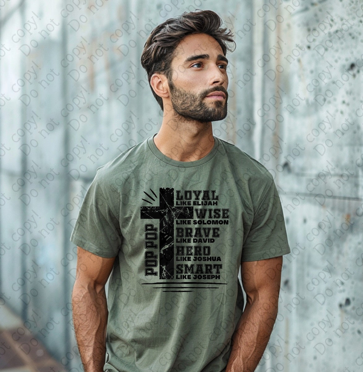 06-105 Pop Pop Loyal Wise Brave tee