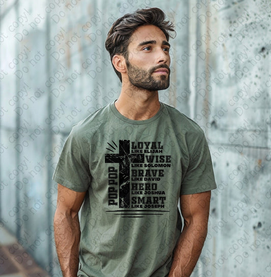 06-105 Pop Pop Loyal Wise Brave tee