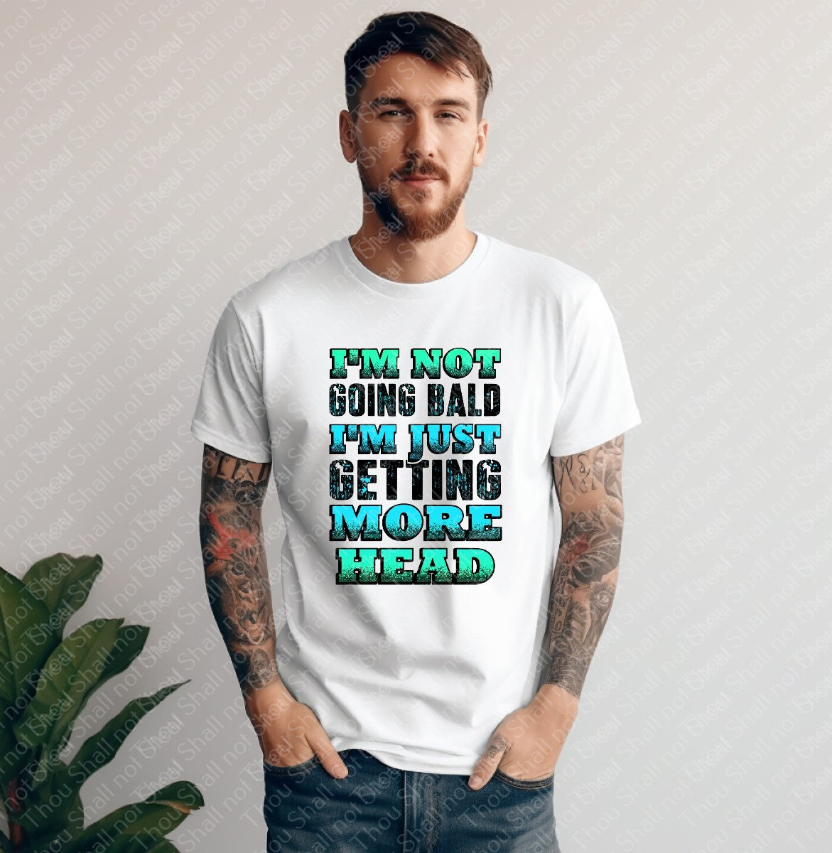 06-147 I_m not going Bald tee