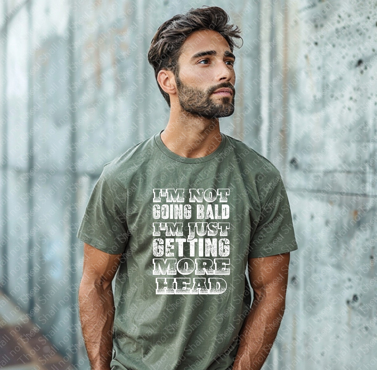 06-147 I_m not going Bald tee