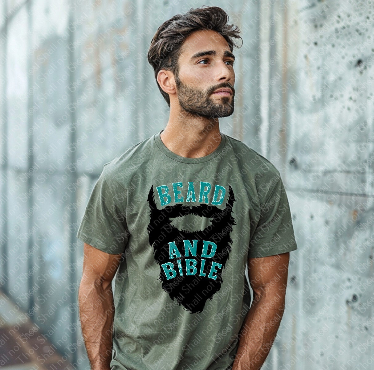 06-152 Beard and Bible tee