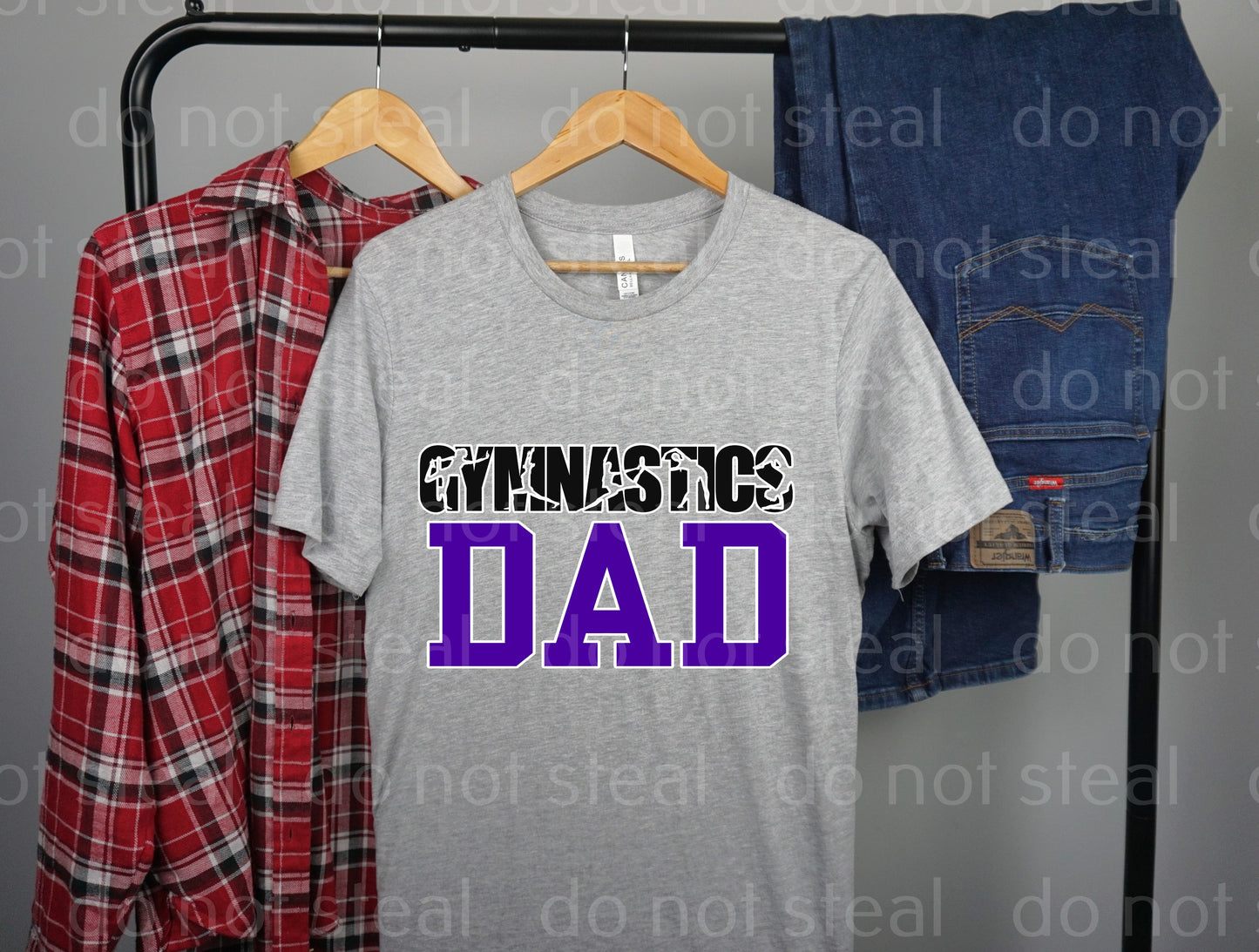 06-40 gymnastics dad Completed Tee