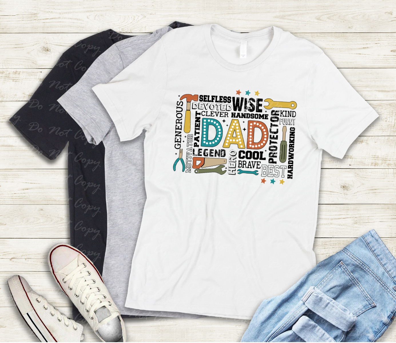 06-73 Dad word art tee