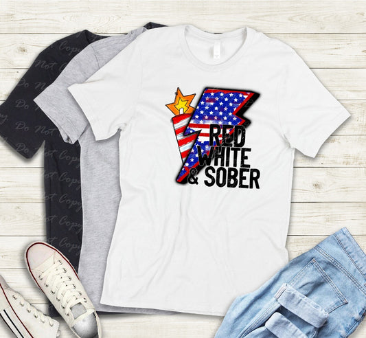 07-06 Red White & Sober Tee