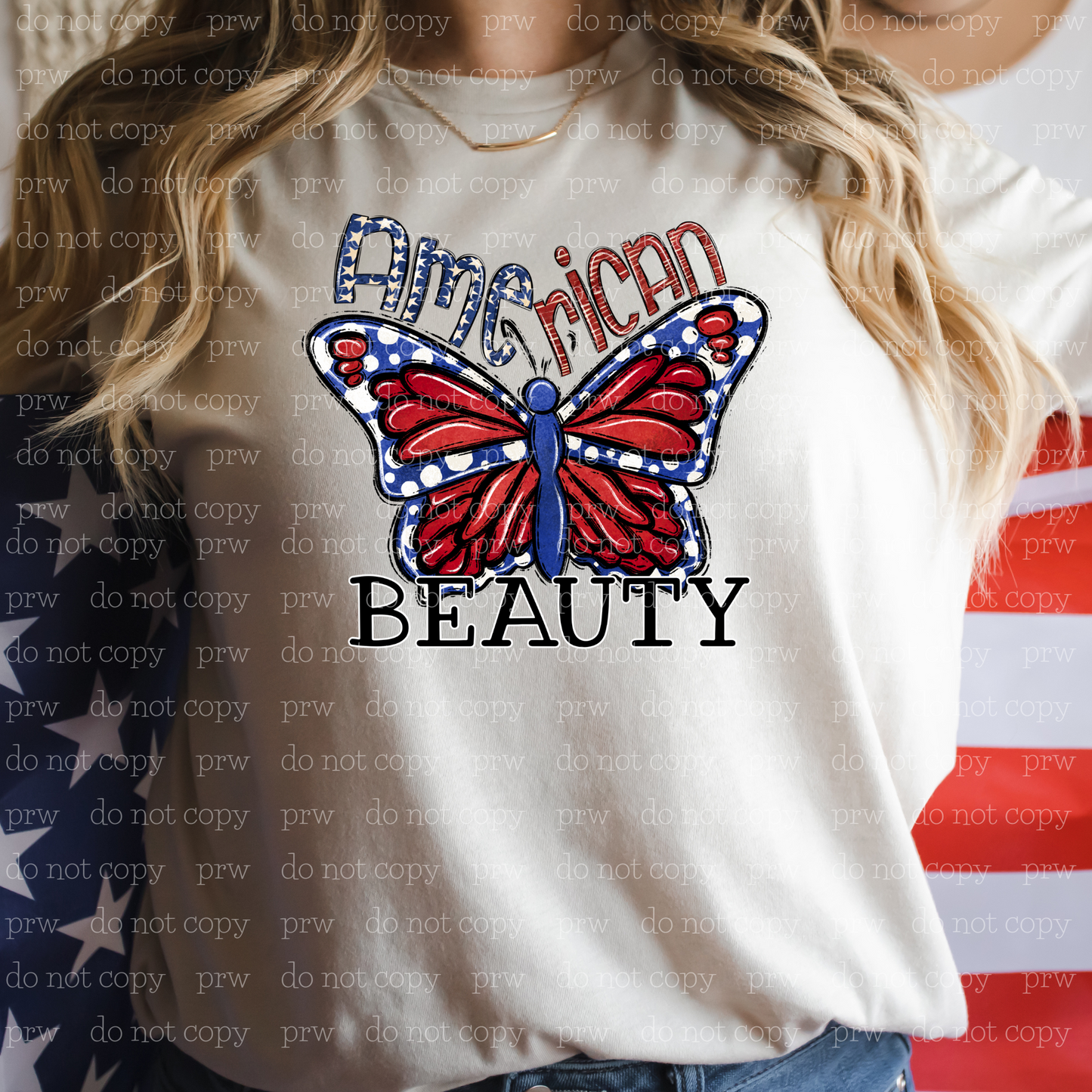 07-08 American Beauty Butterfly Completed Tee