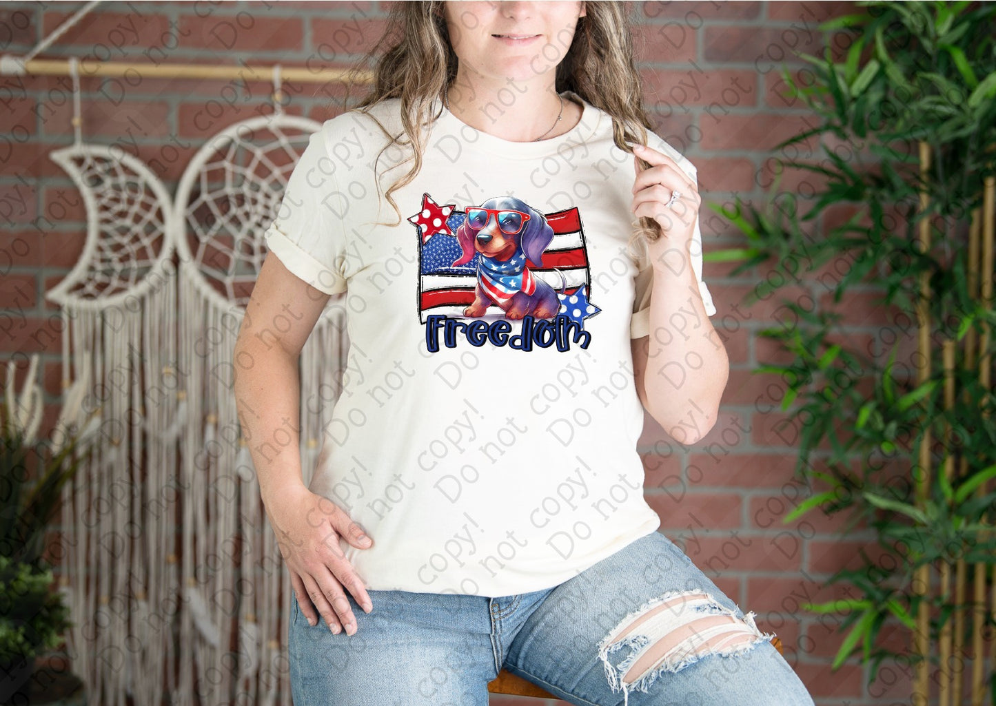 07-141 Freedom dog Colored Tee