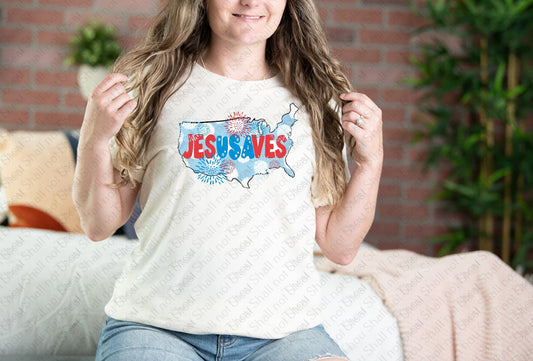 07-256 JESUS USA SAVES tee