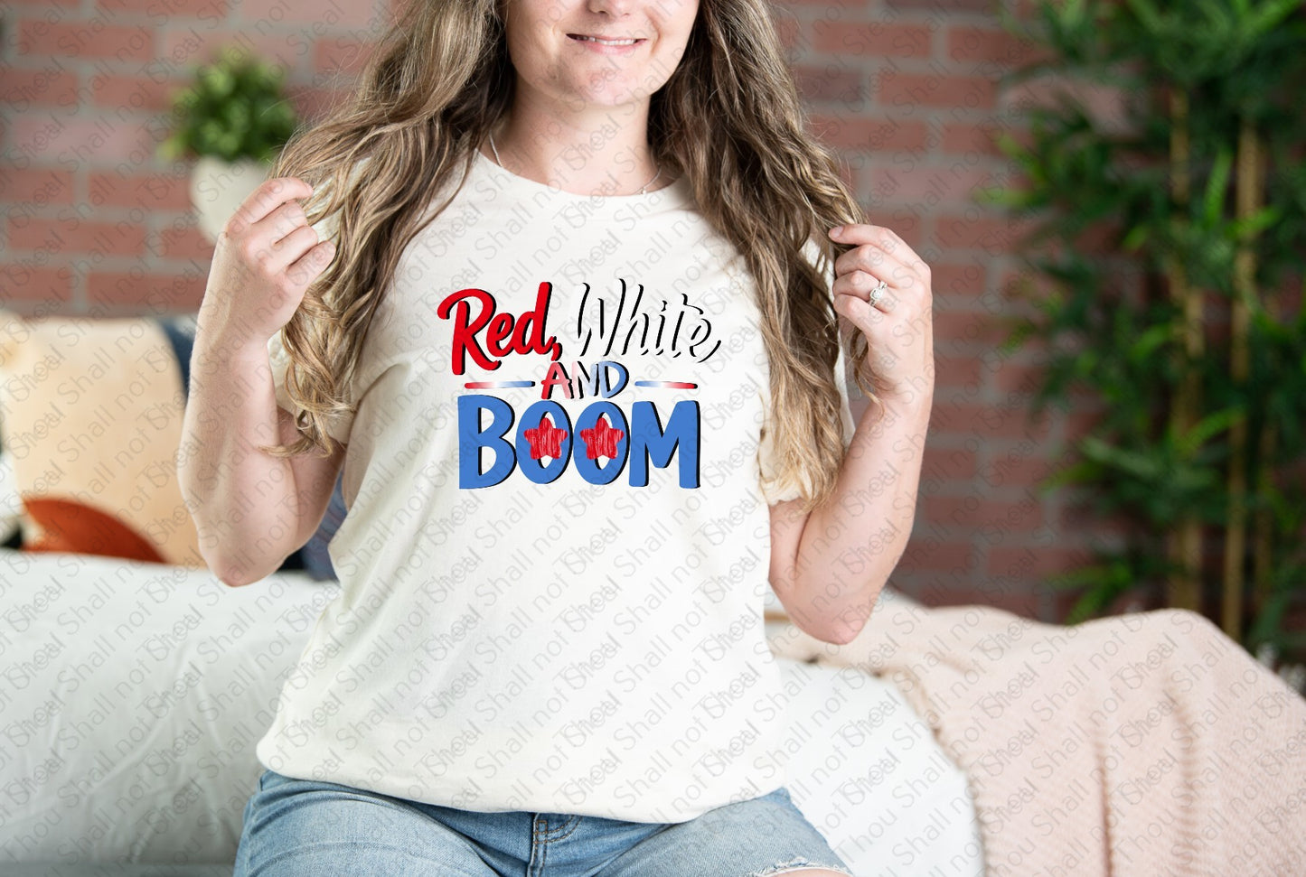 07-258 Red White and Boom tee
