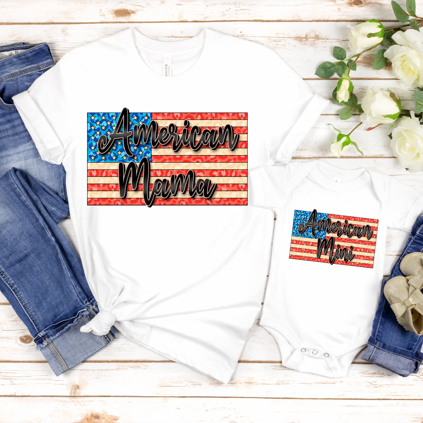 07-35 American Mama Vintage Flag Tee