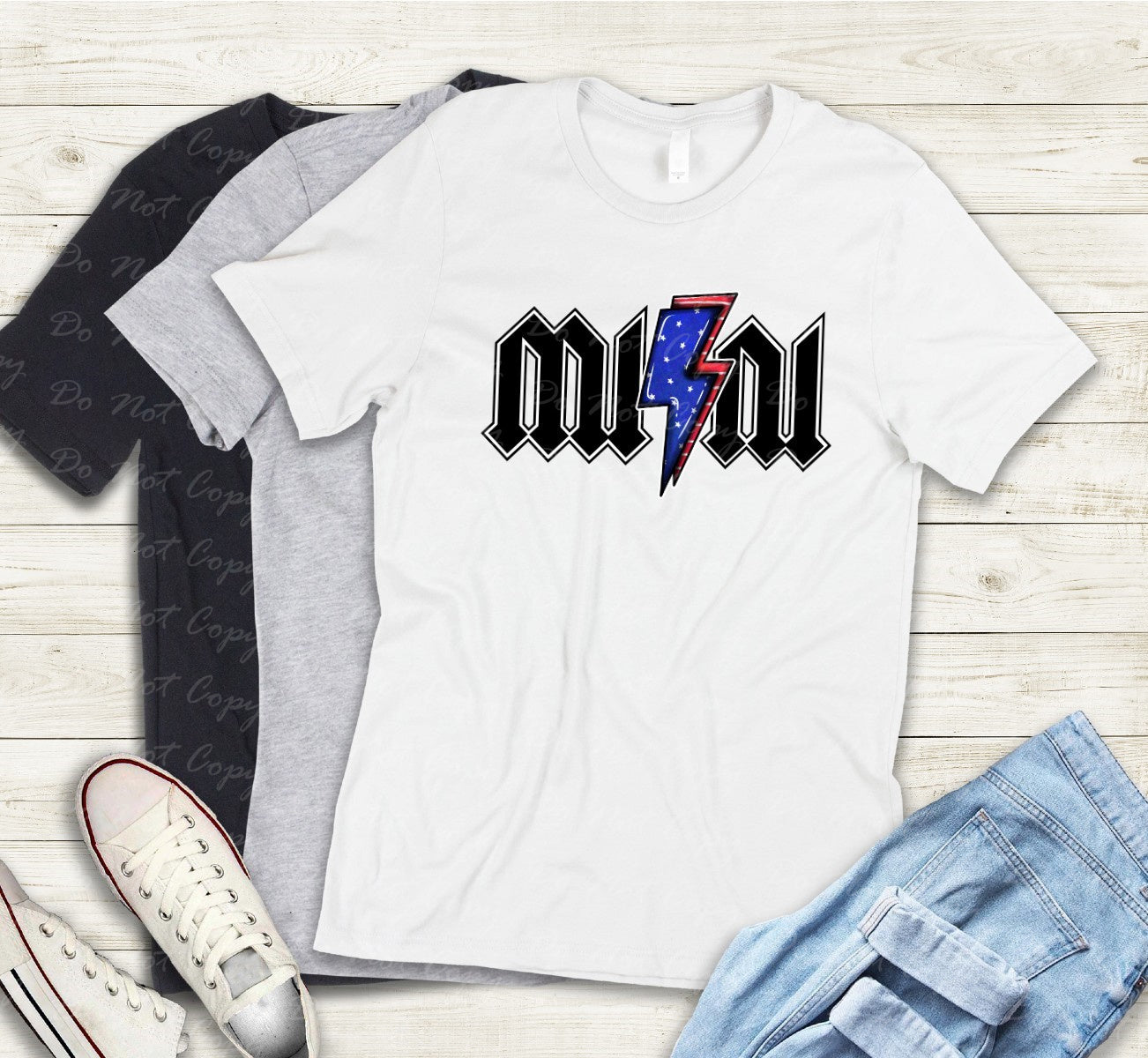 07-66 Mini America Lightning Bolts Tee