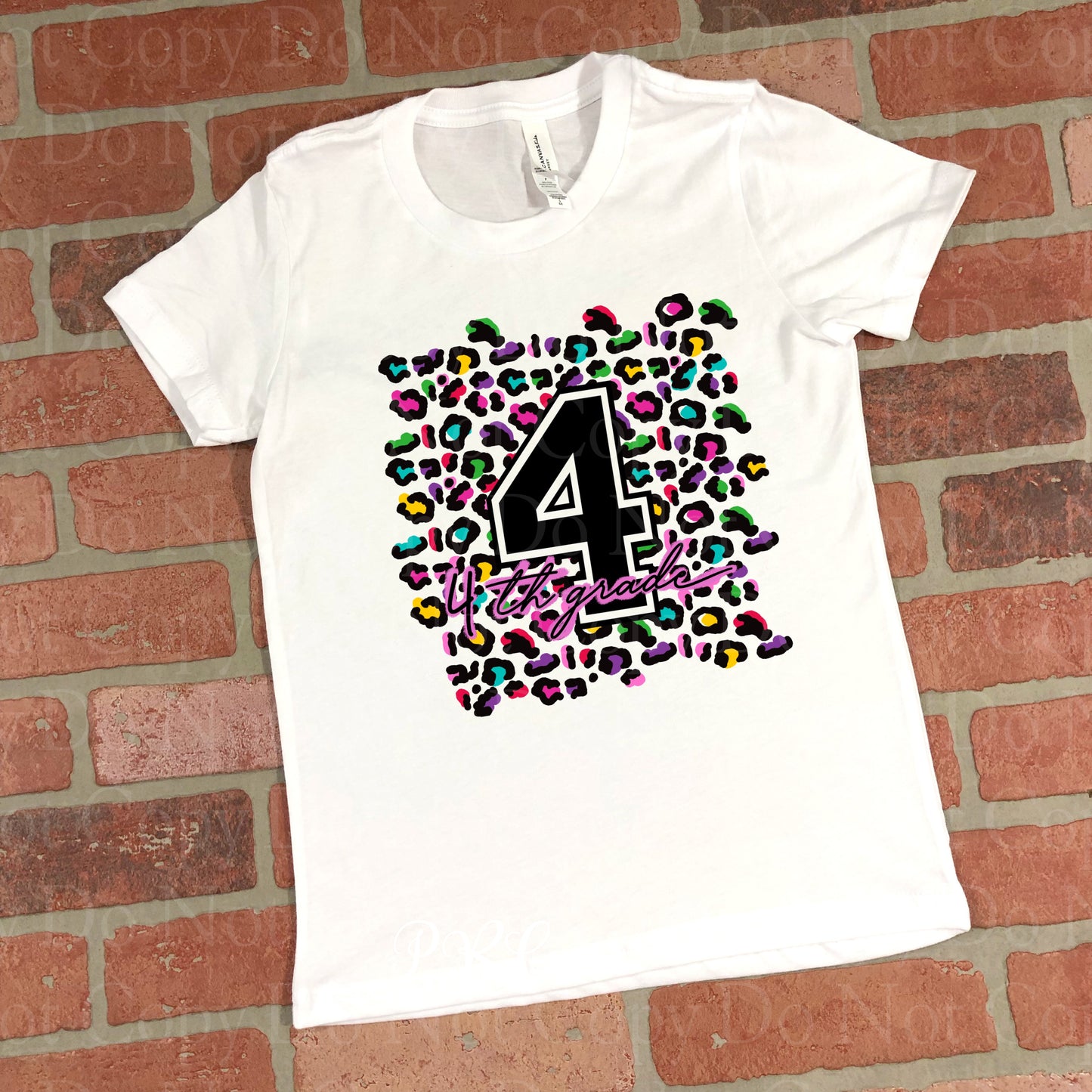 08-04 Multi Color Leopard (GRADE) Completed Tee