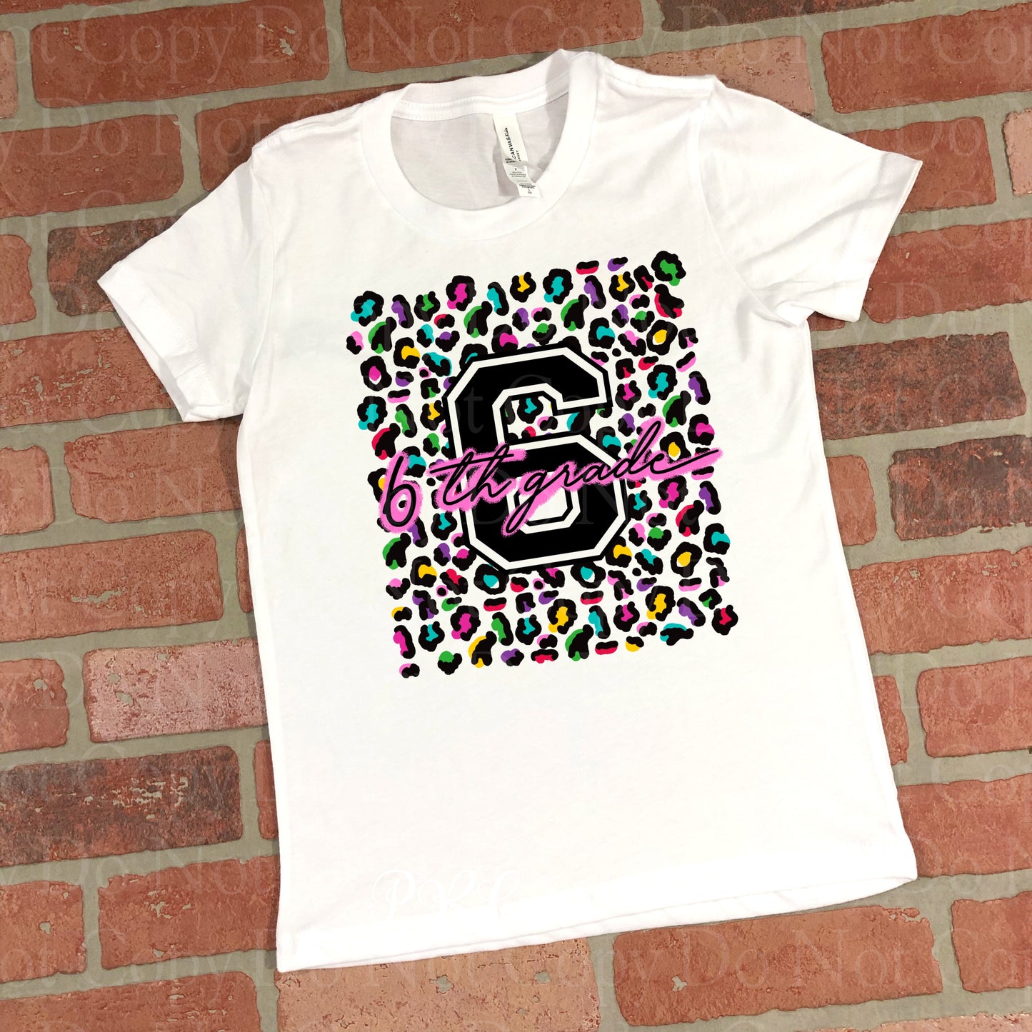 08-04 Multi Color Leopard (GRADE) Completed Tee