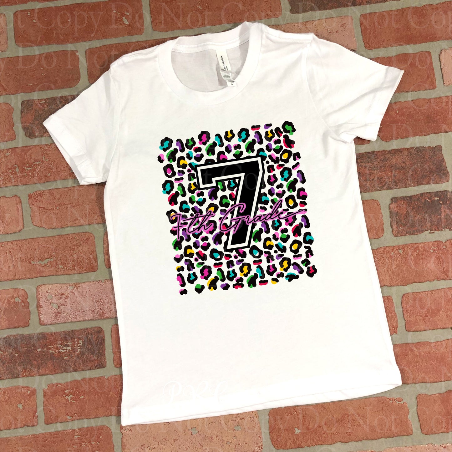 08-04 Multi Color Leopard (GRADE) Completed Tee