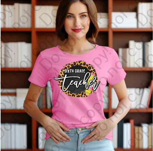 08-137 Sixth grade teacher Tee