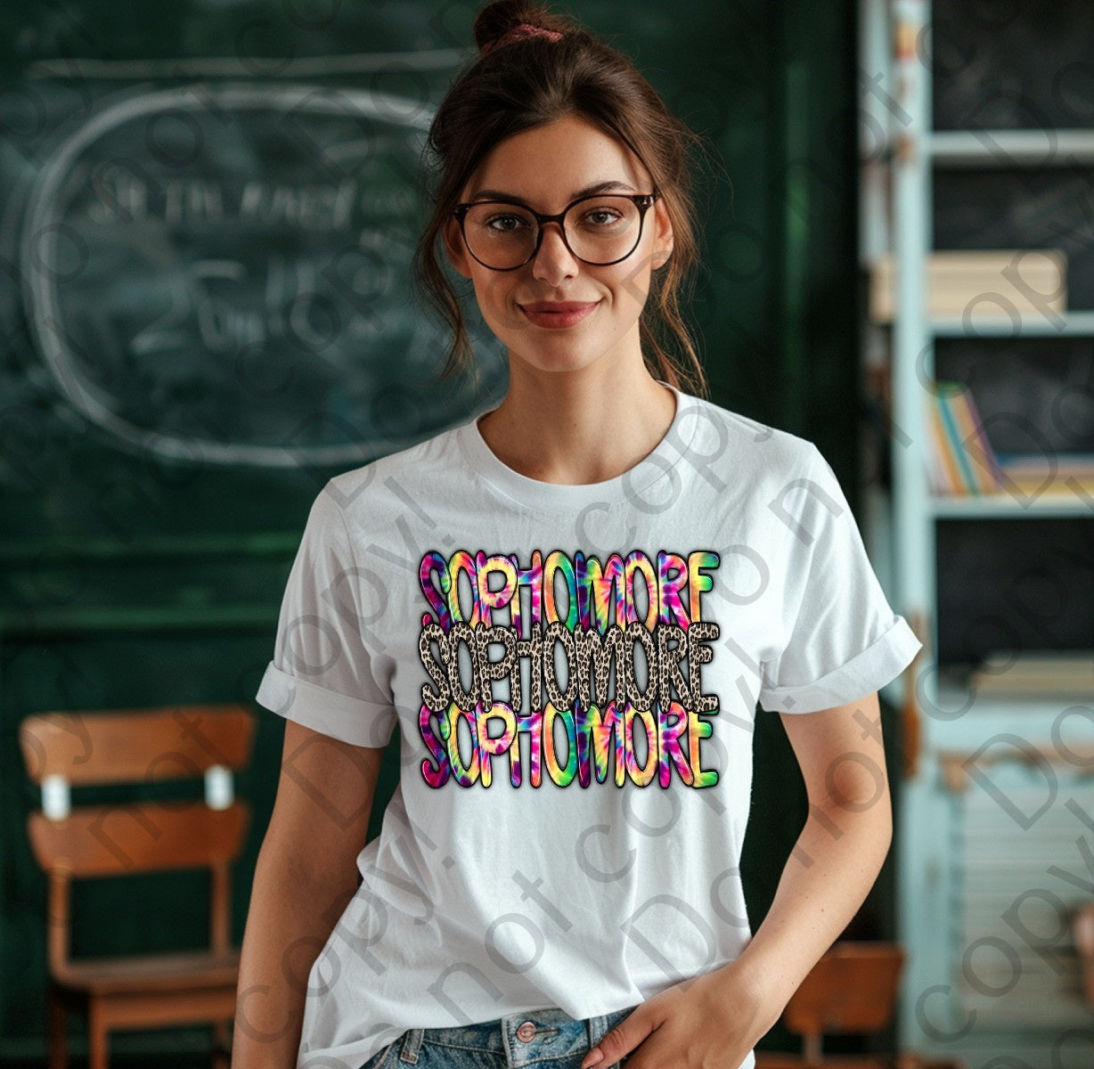 08-147 Tie dye sophmore Tee