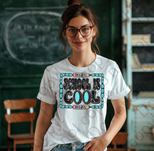 08-152 School is cool Completed Tee