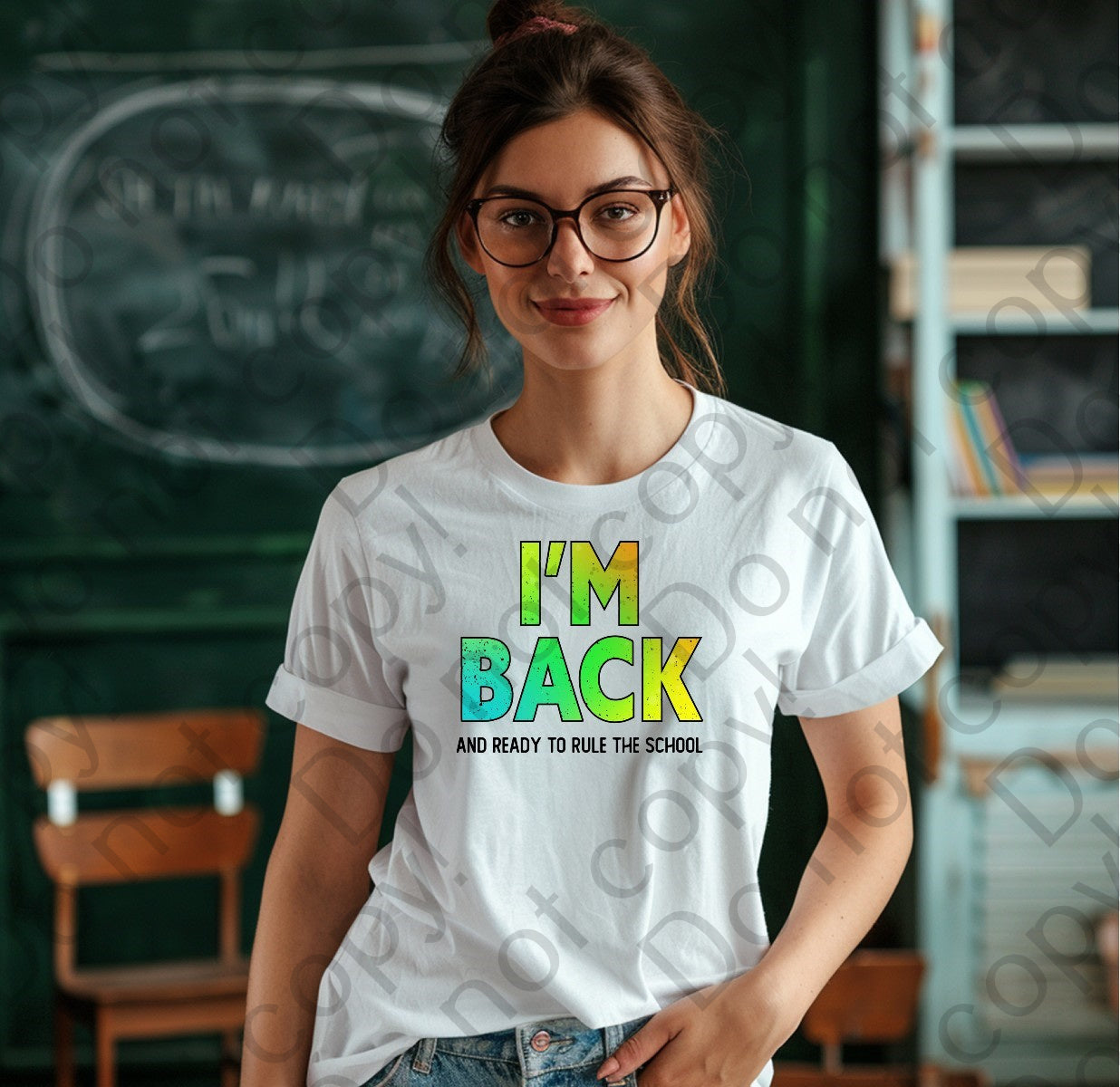 08-153 I'm back and ready to rule the school Tee