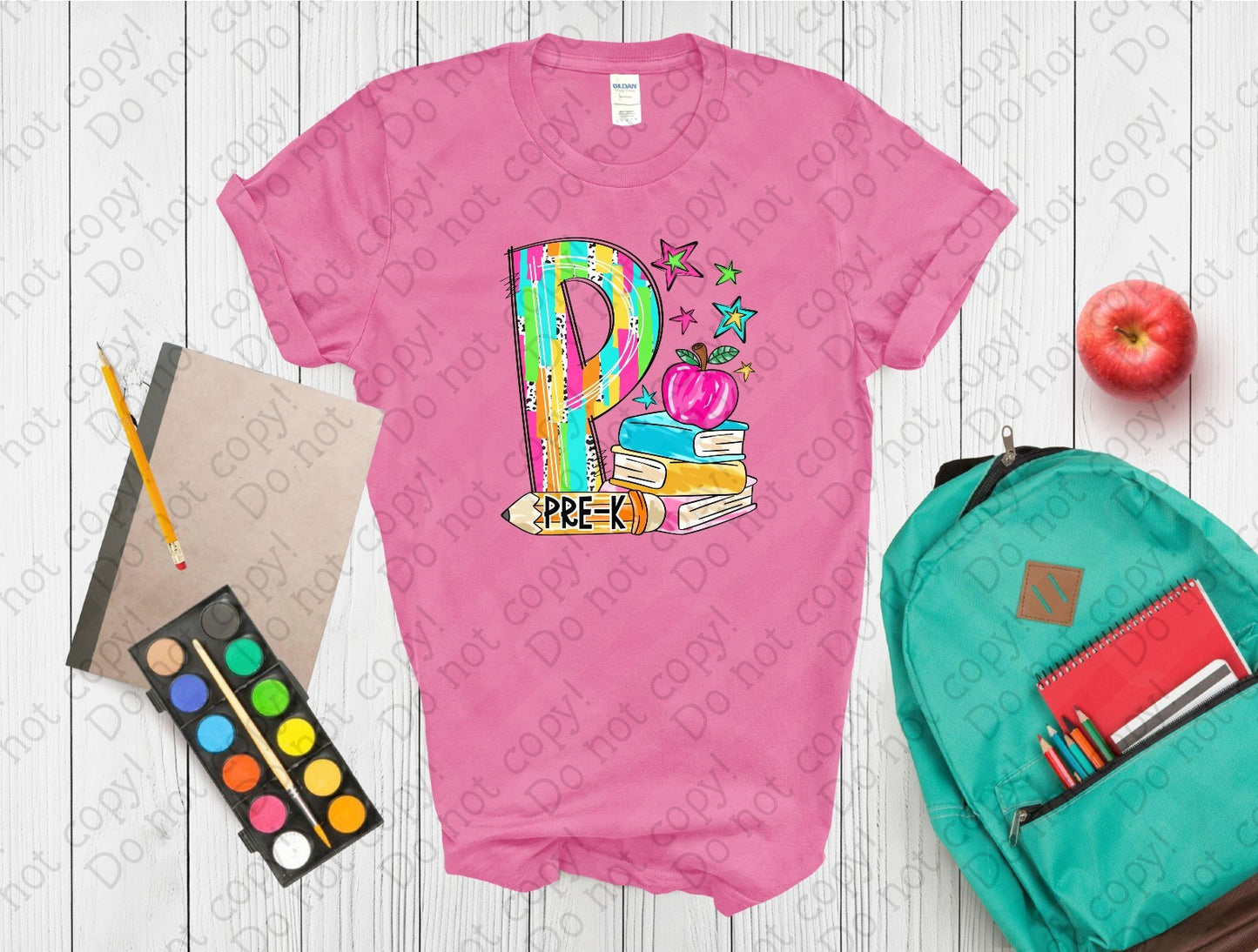 08-165 Stacked Pre-K tee