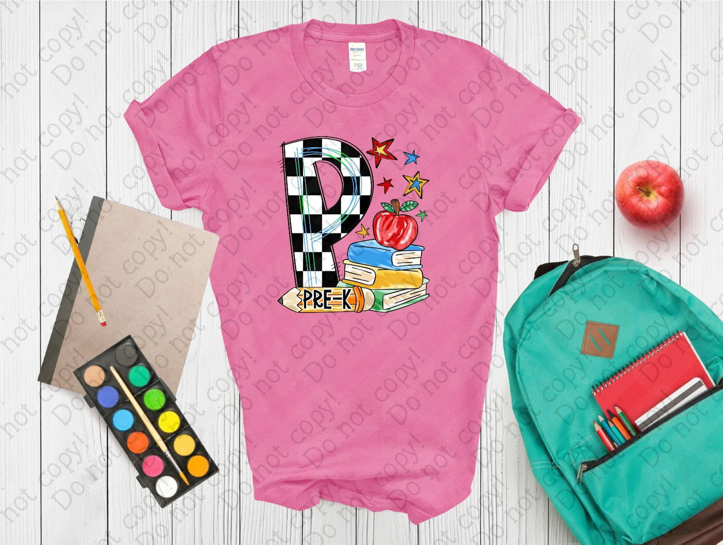 08-165 Stacked Pre-K tee