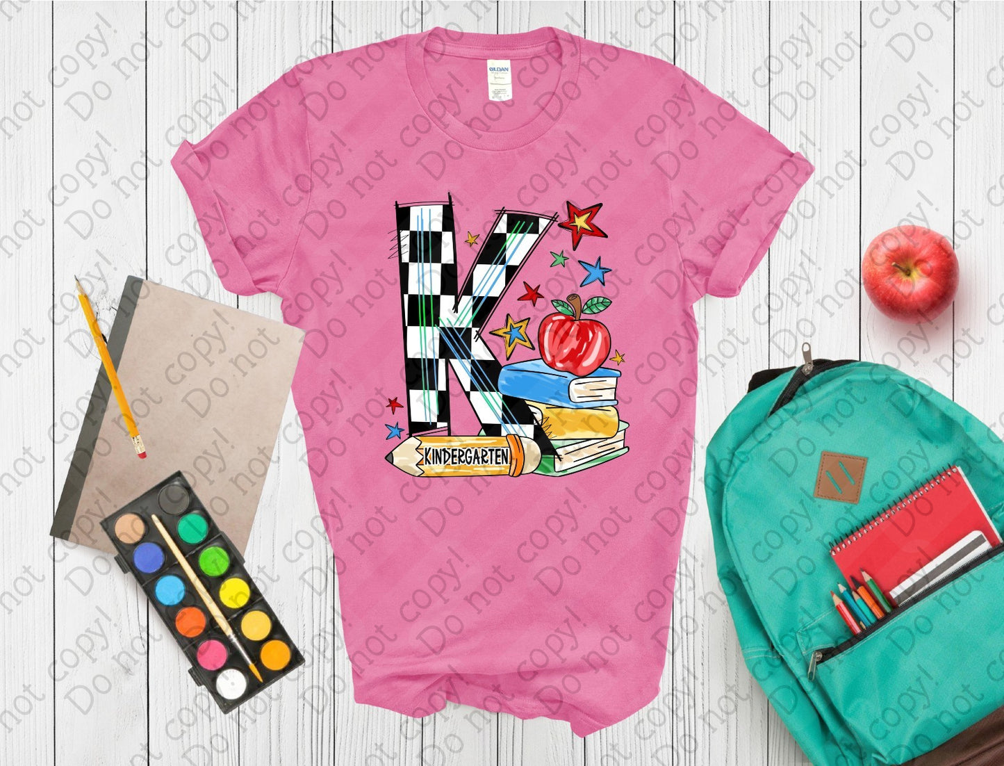 08-166 Stacked Kindergarten tee