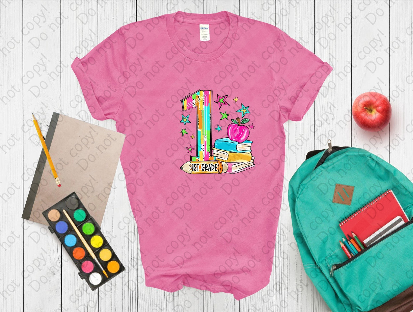 08-167 Stacked 1st Grade tee