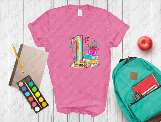 08-167 Stacked 1st Grade tee