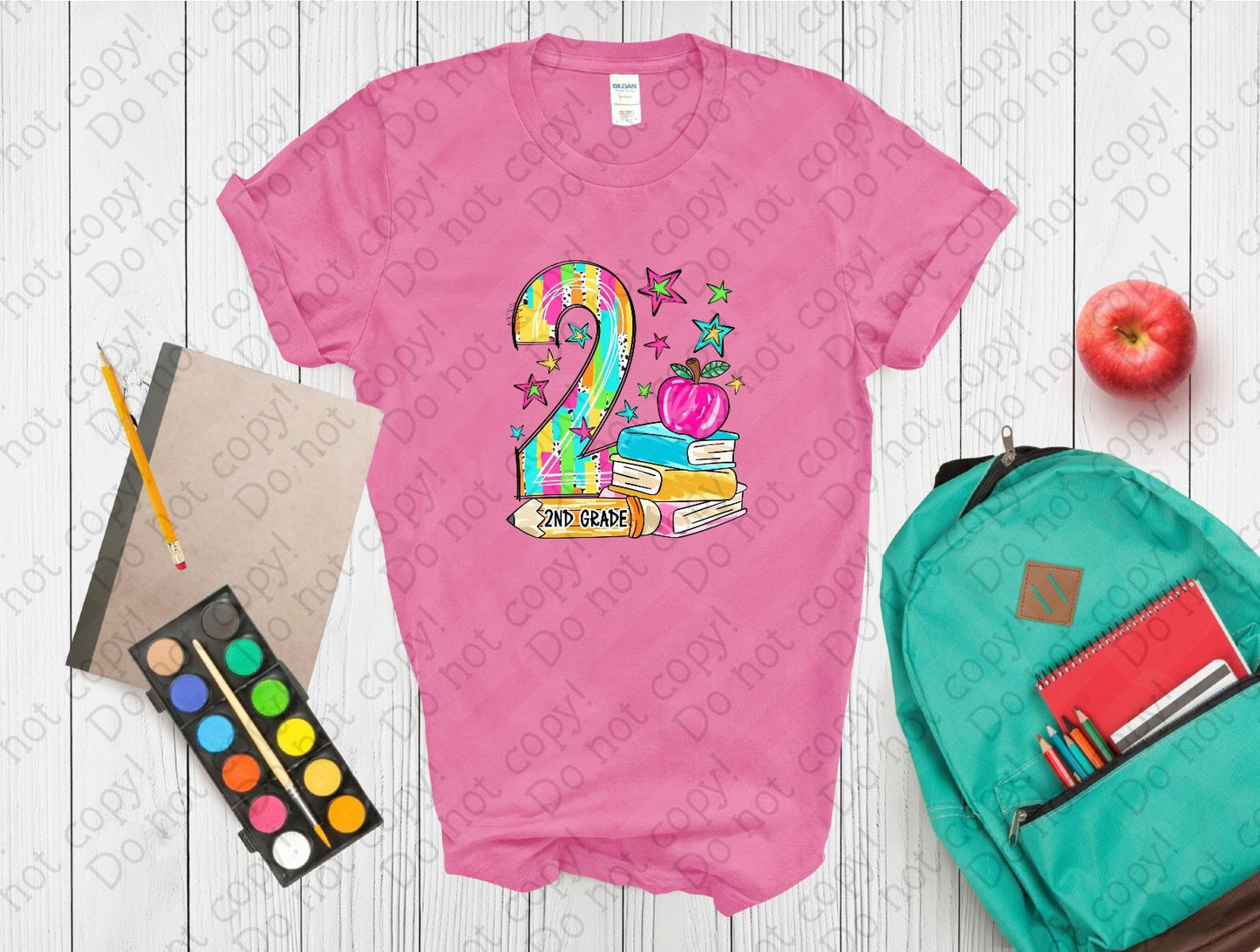 08-168 Stacked 2nd Grade tee