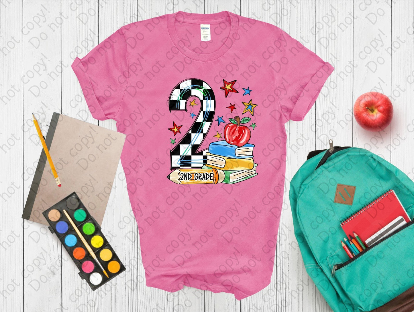 08-168 Stacked 2nd Grade tee