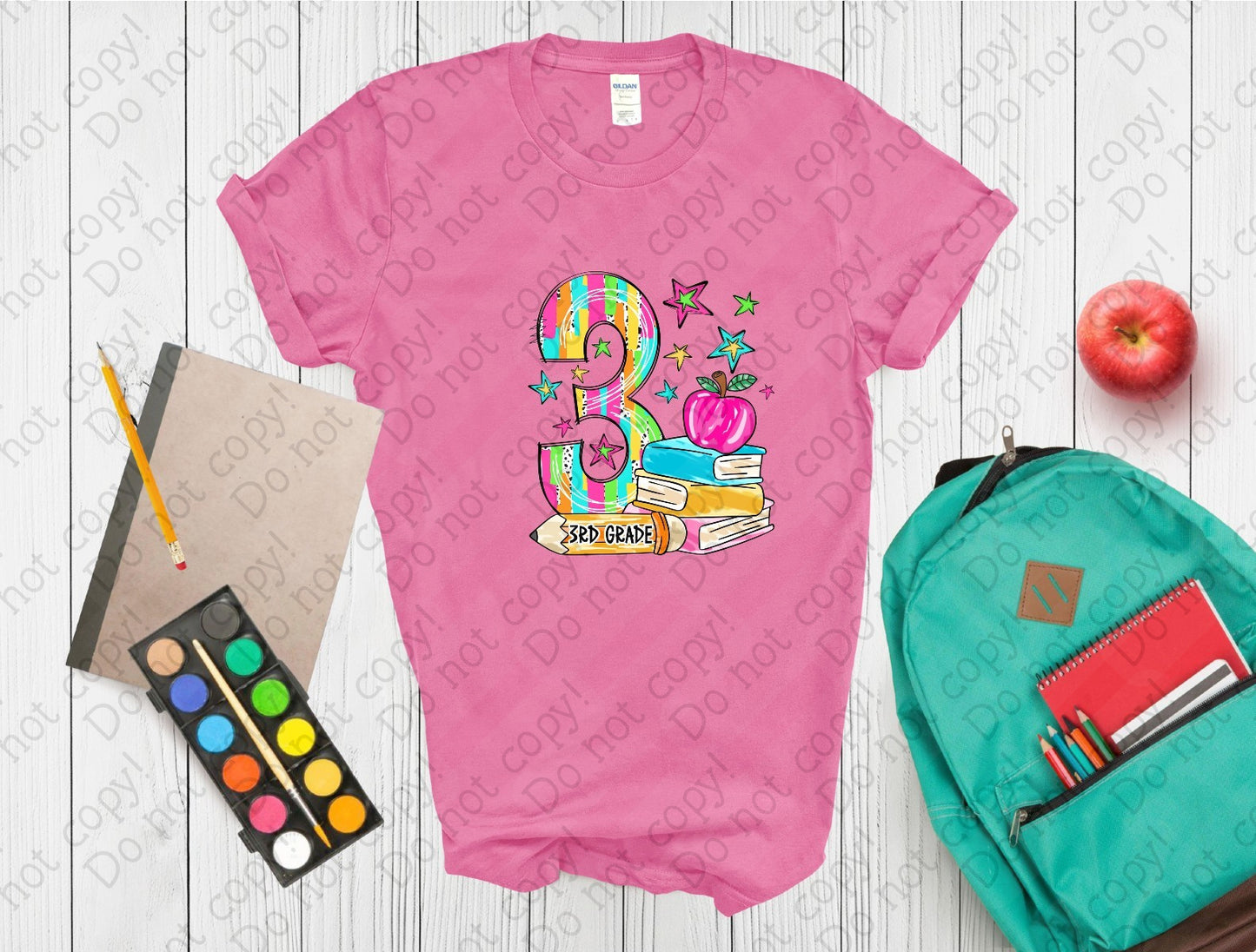 08-169 Stacked 3rd Grade tee