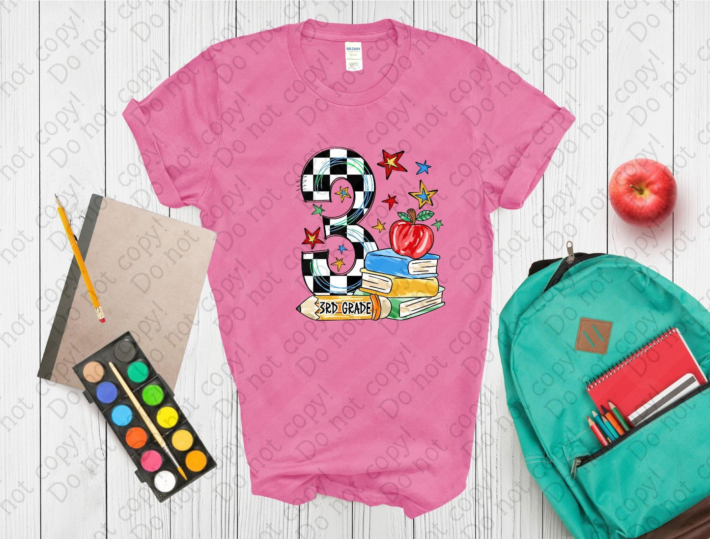 08-169 Stacked 3rd Grade tee