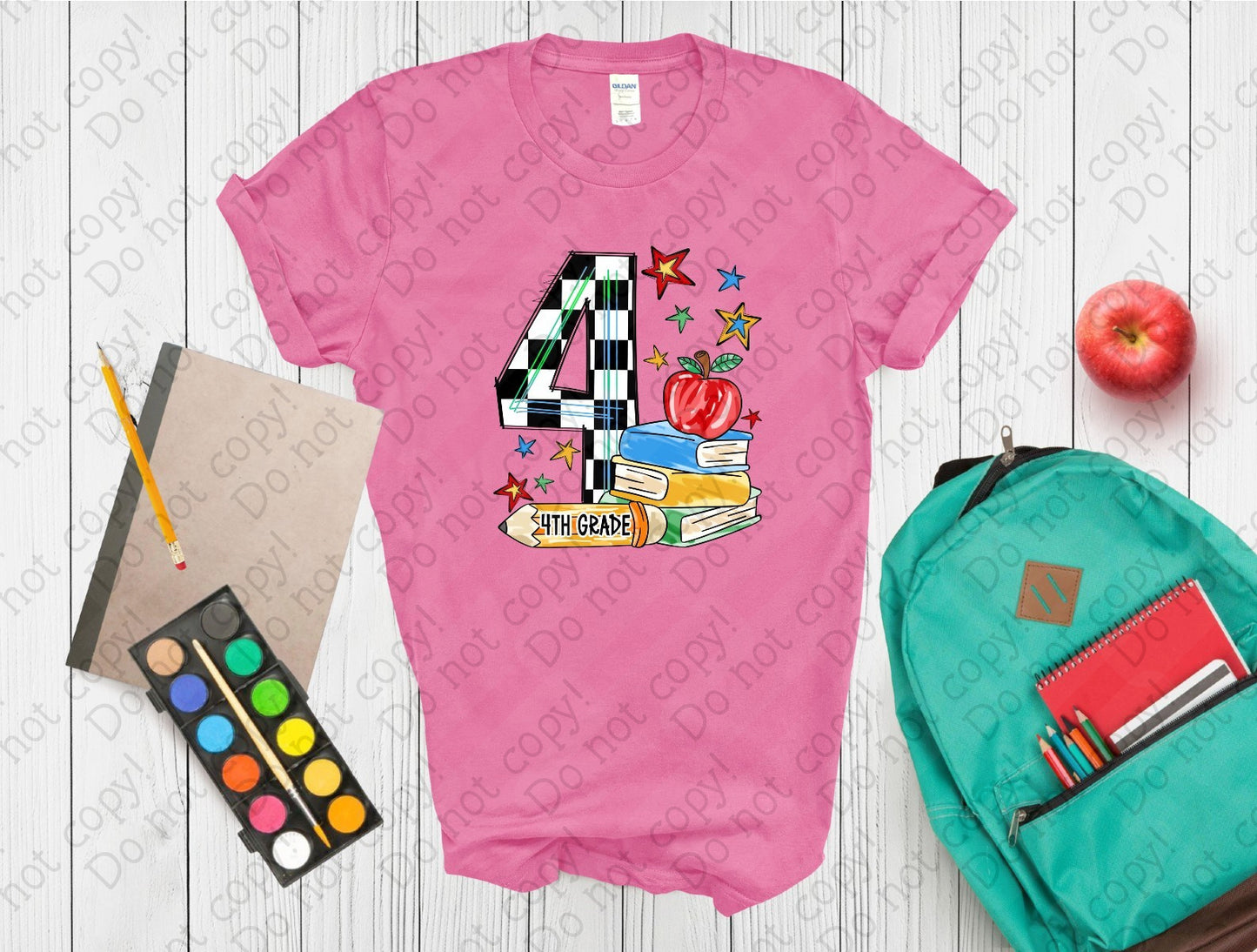 08-170 Stacked 4th Grade tee