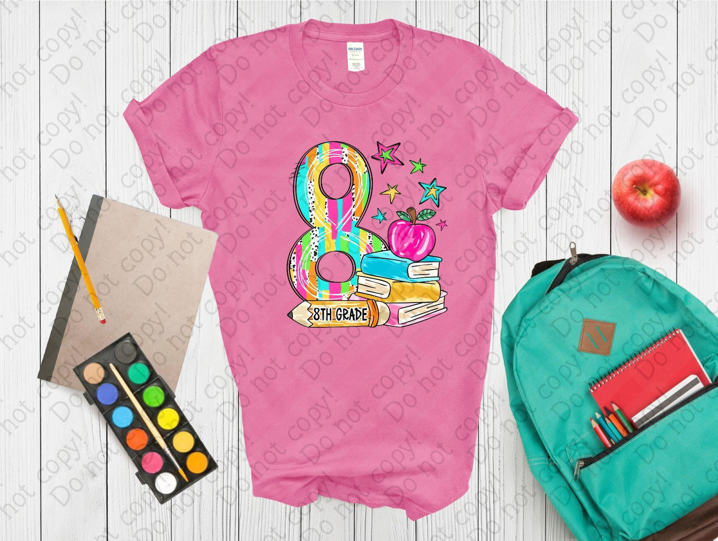 08-174 Stacked 8th Grade tee