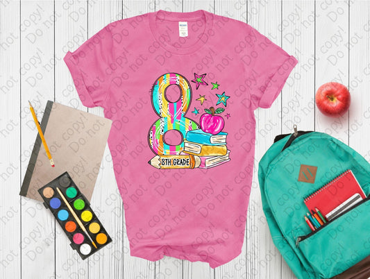 08-174 Stacked 8th Grade tee