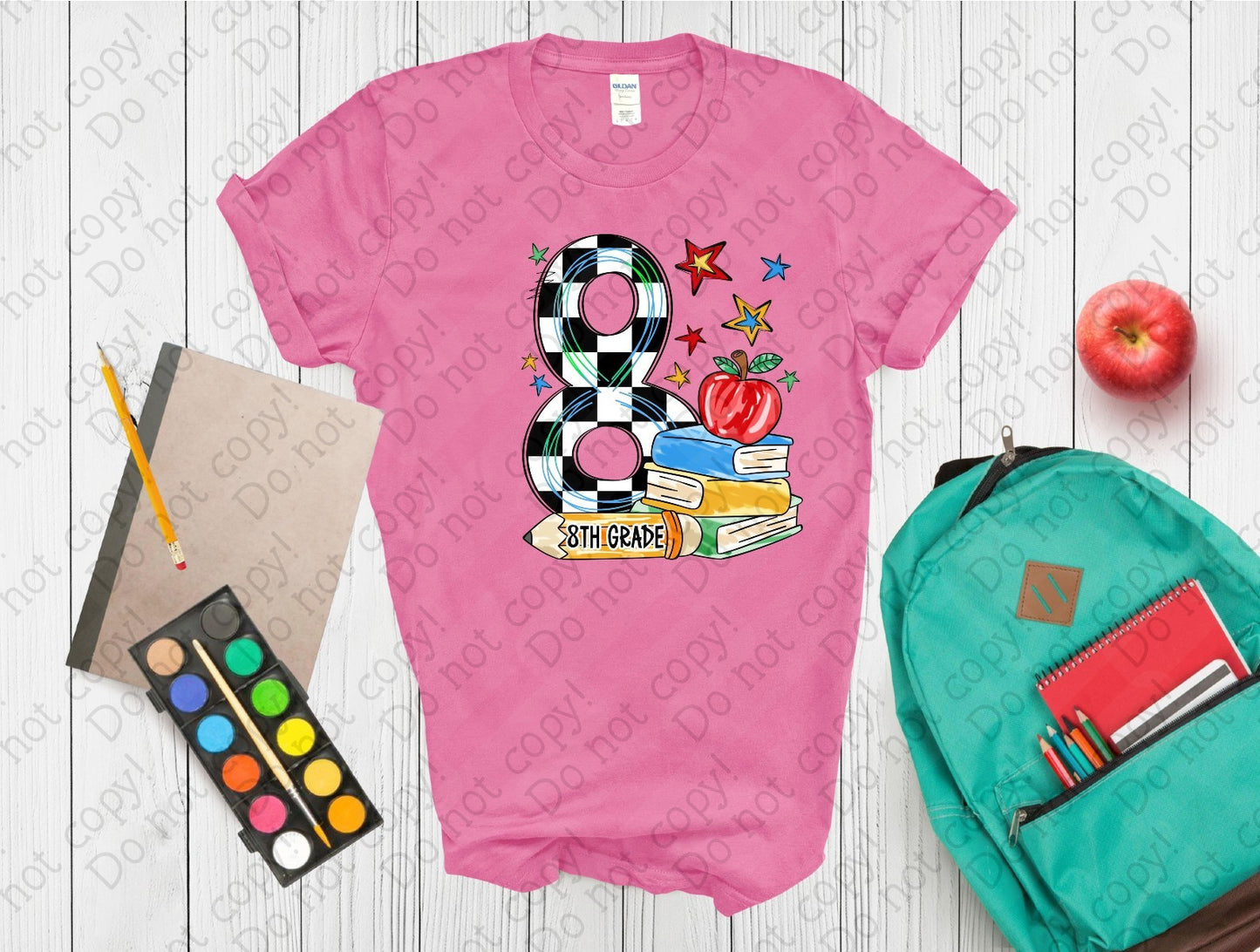 08-174 Stacked 8th Grade tee