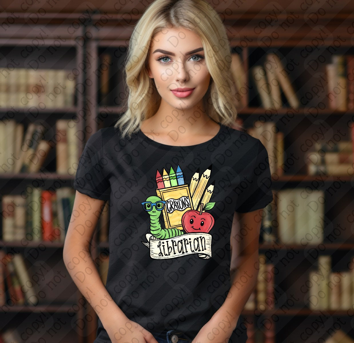 08-176 School Supplies Collage (Choose your Profession) tee