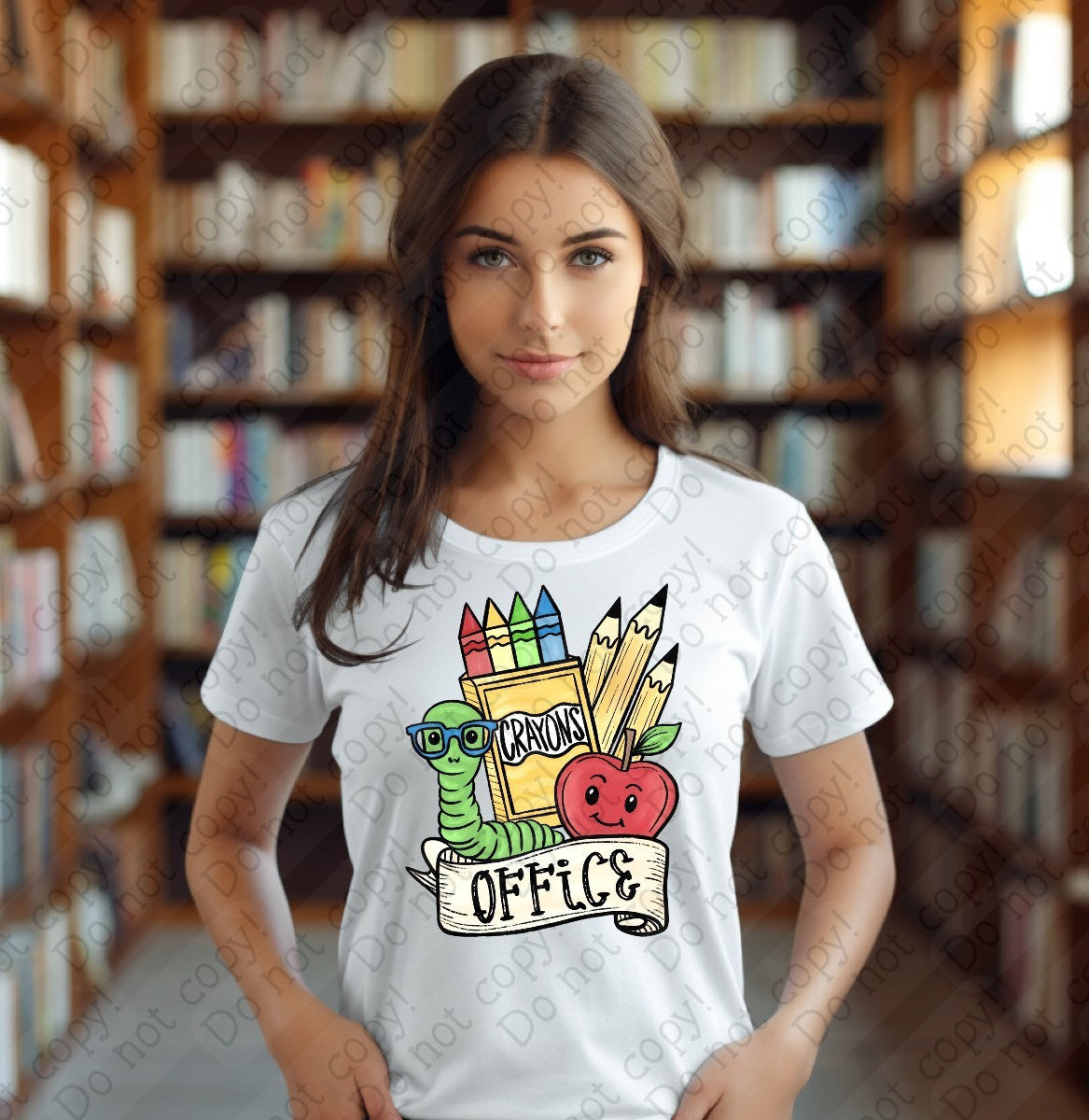 08-176 School Supplies Collage (Choose your Profession) tee