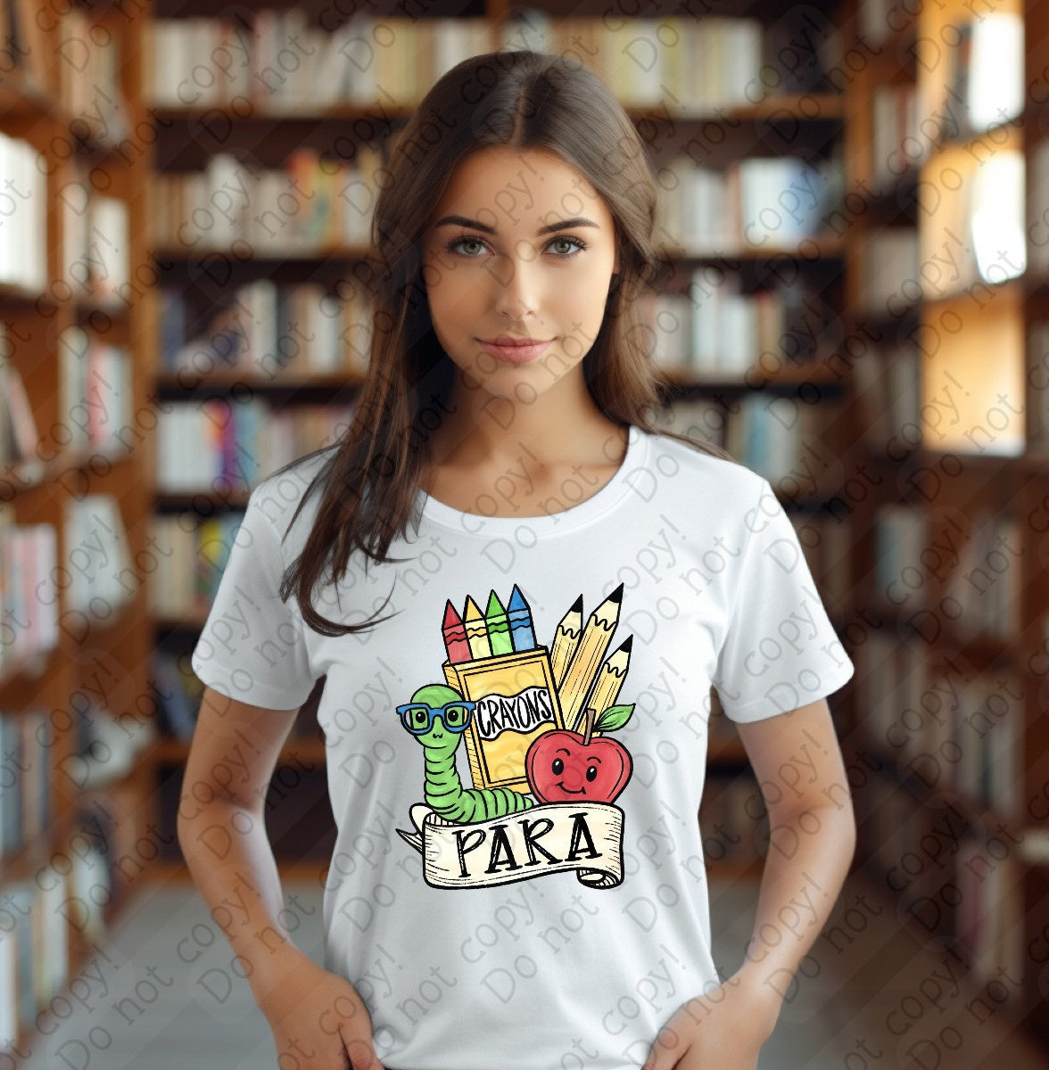 08-176 School Supplies Collage (Choose your Profession) tee