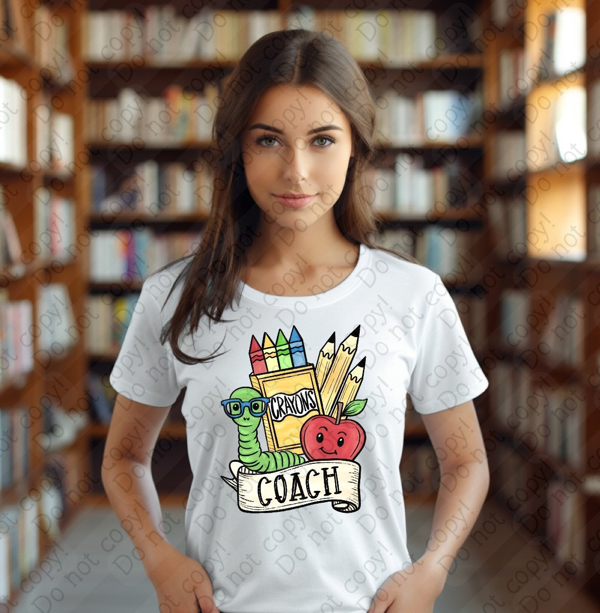 08-176 School Supplies Collage (Choose your Profession) tee