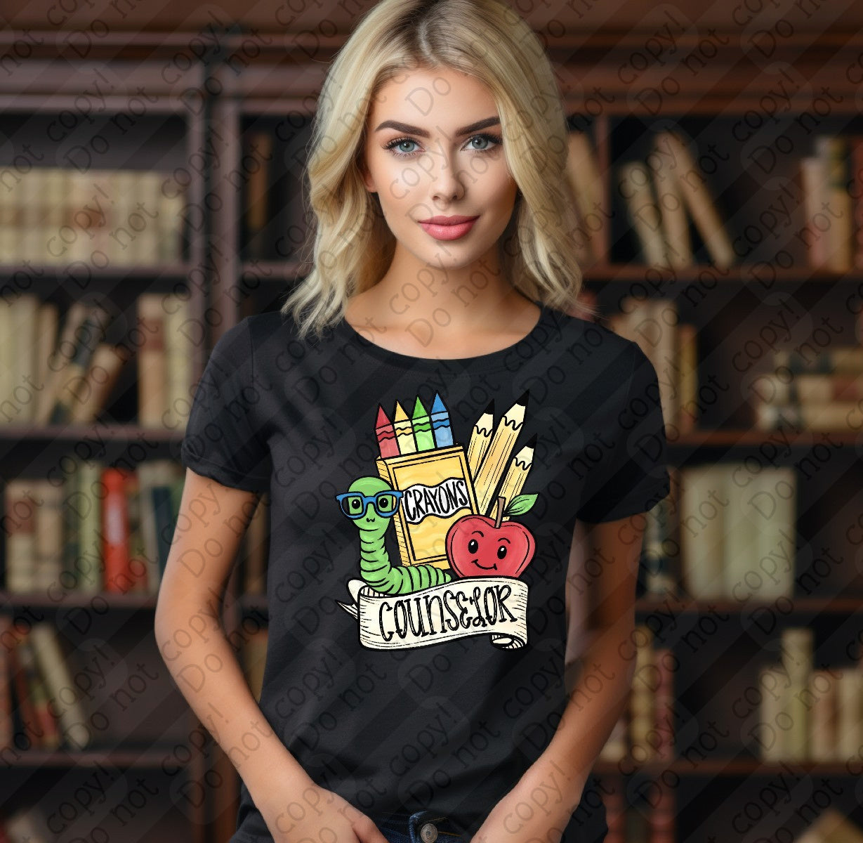 08-176 School Supplies Collage (Choose your Profession) tee
