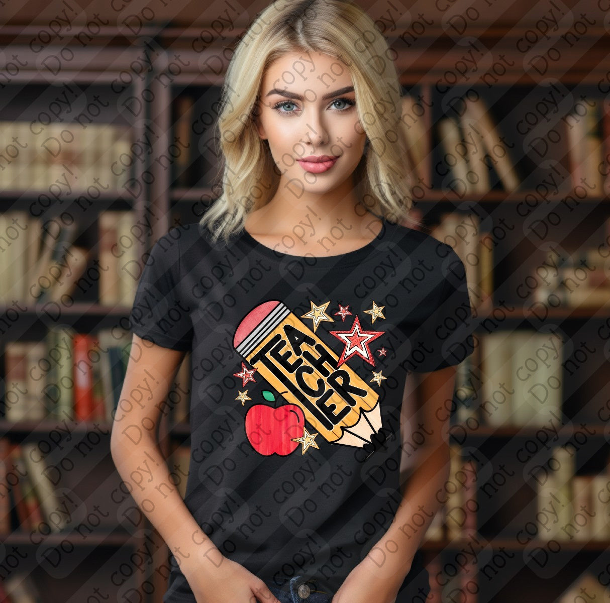 08-183 Pencil and Stars tee