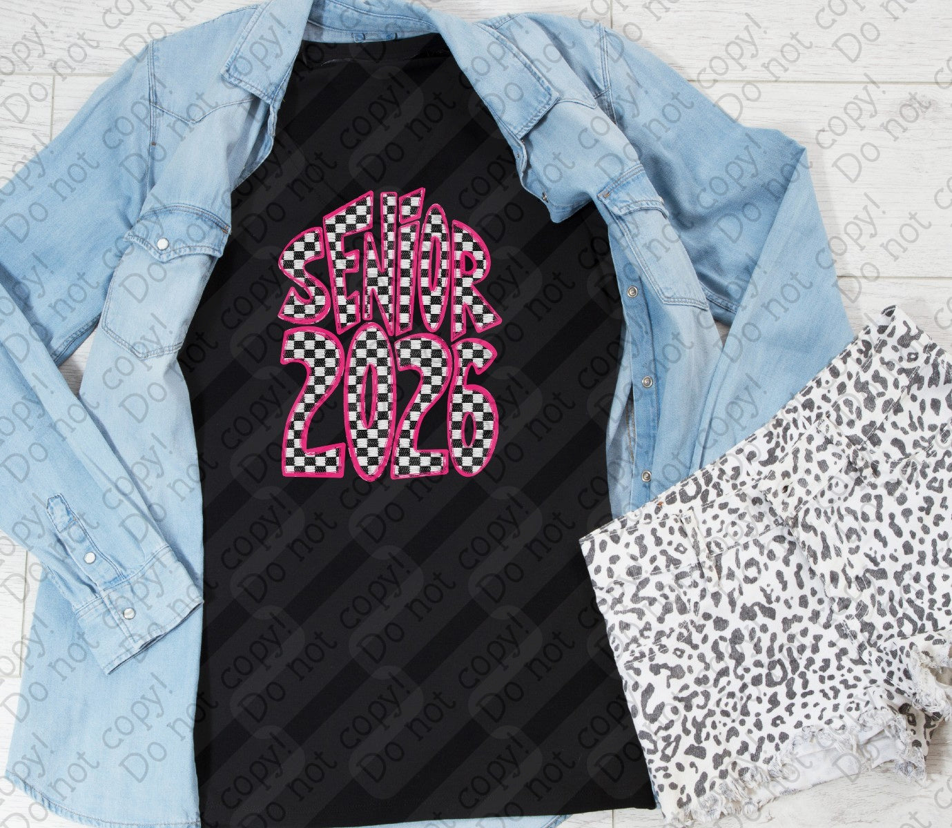 08-189 Checkered Senior 2026 (Choose Color 2 of 2) tee