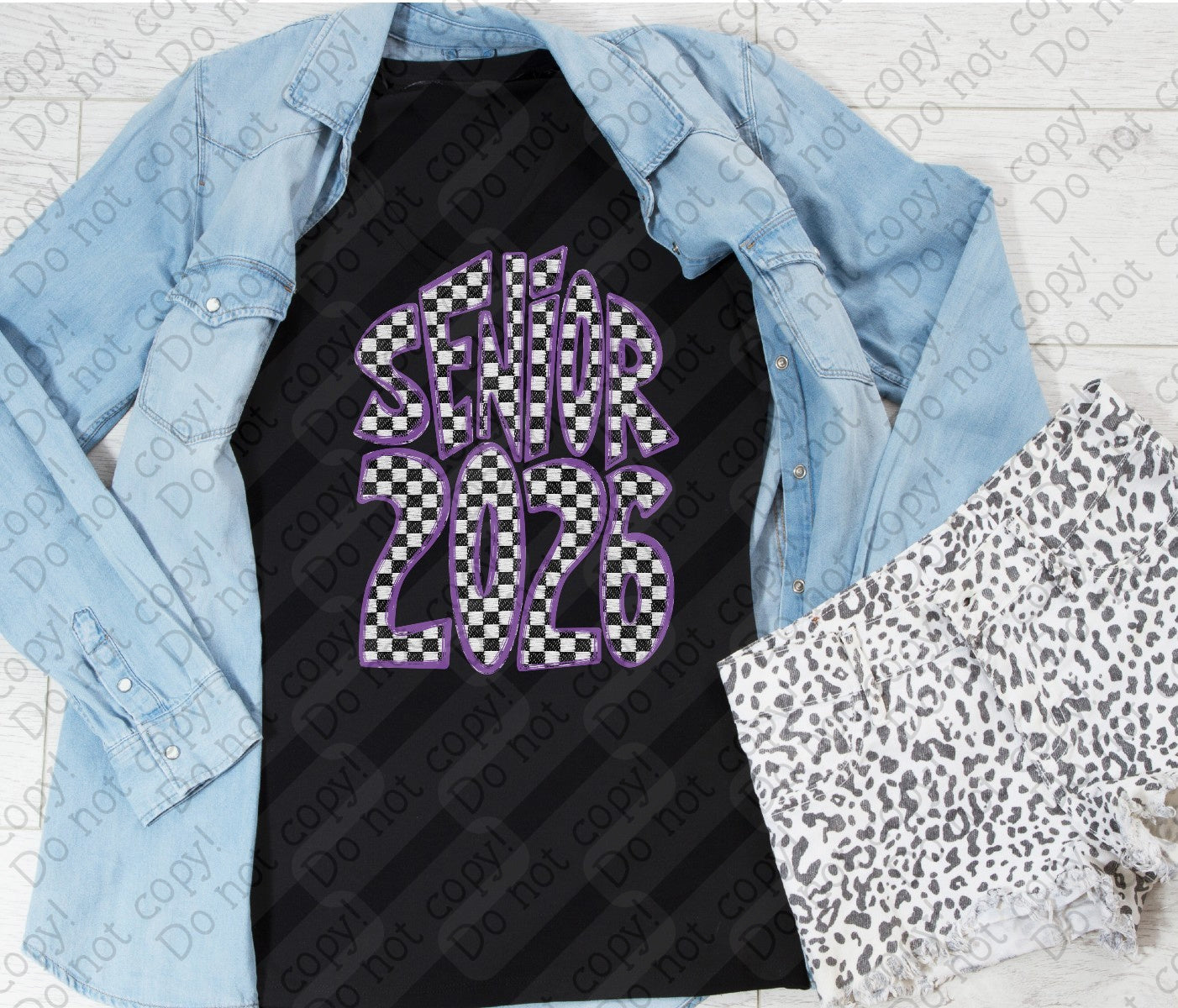 08-189 Checkered Senior 2026 (Choose Color 1 of 2) tee