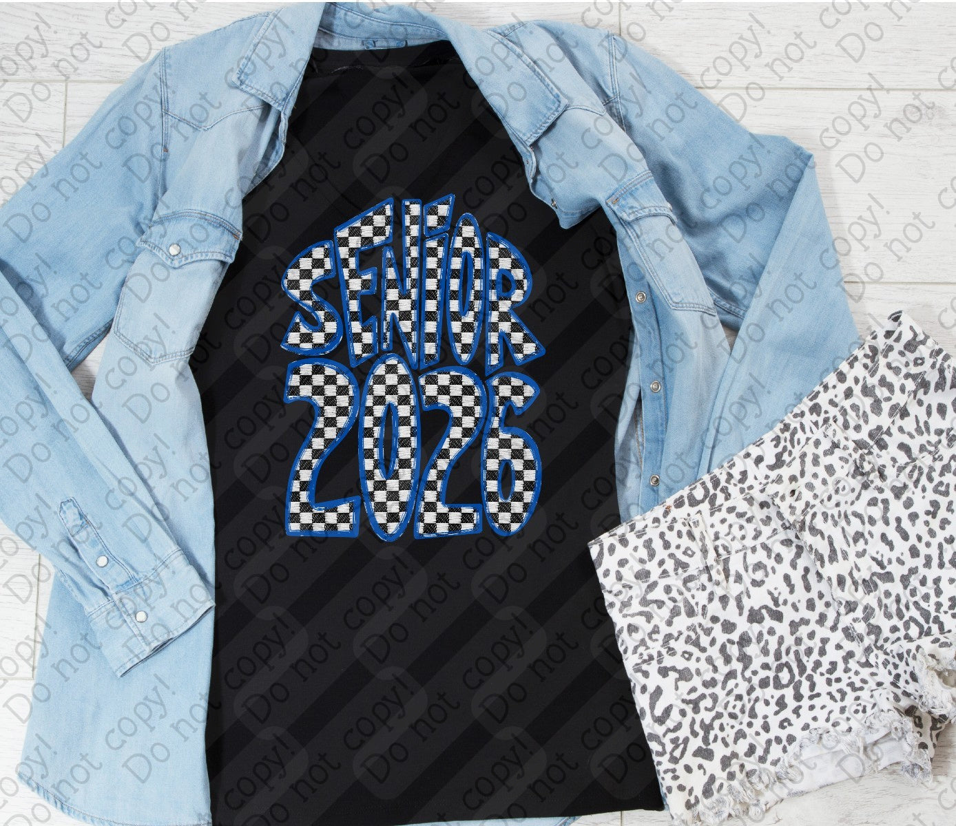 08-189 Checkered Senior 2026 (Choose Color 1 of 2) tee