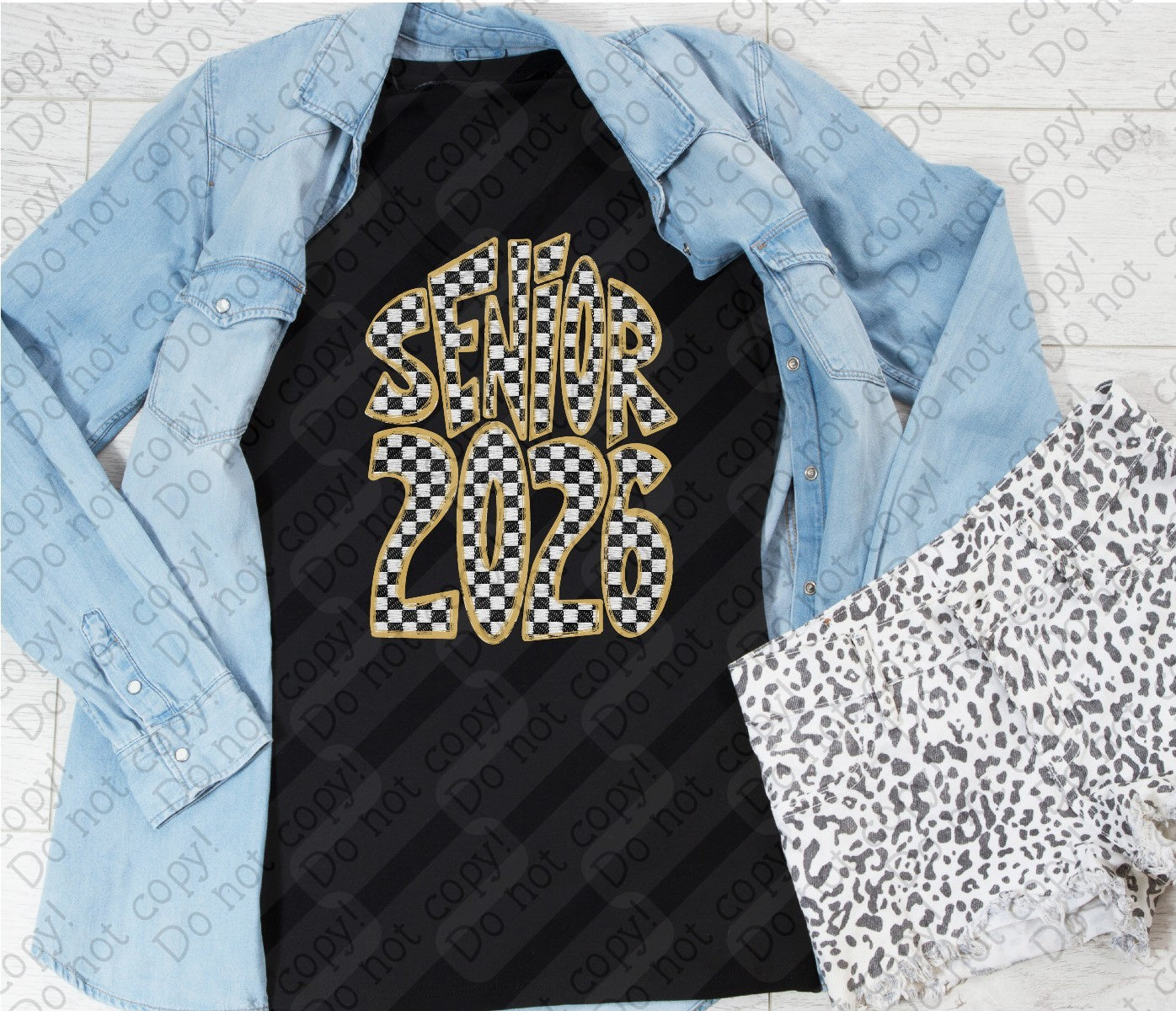 08-189 Checkered Senior 2026 (Choose Color 2 of 2) tee