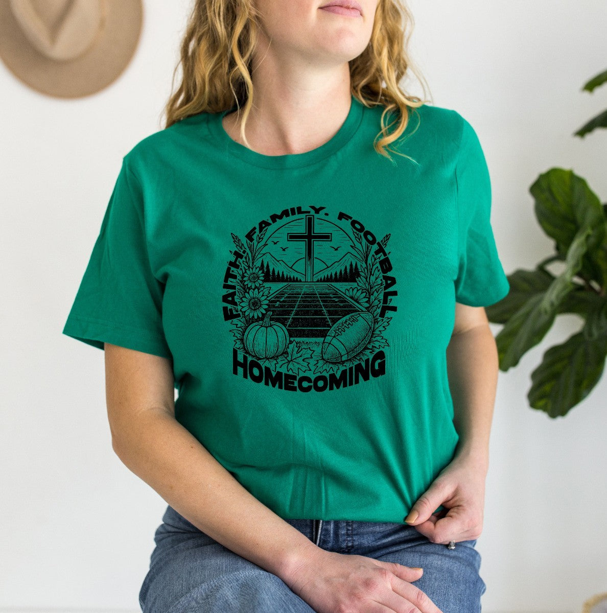 08-203 Faith Family Football Homecoming tee