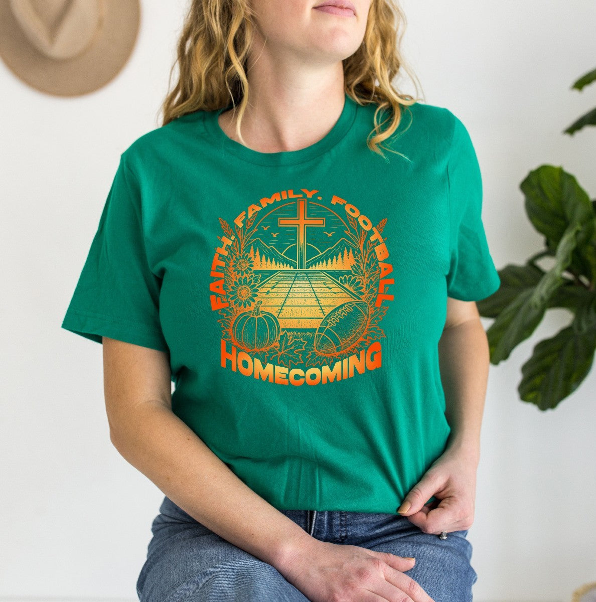 08-203 Faith Family Football Homecoming tee